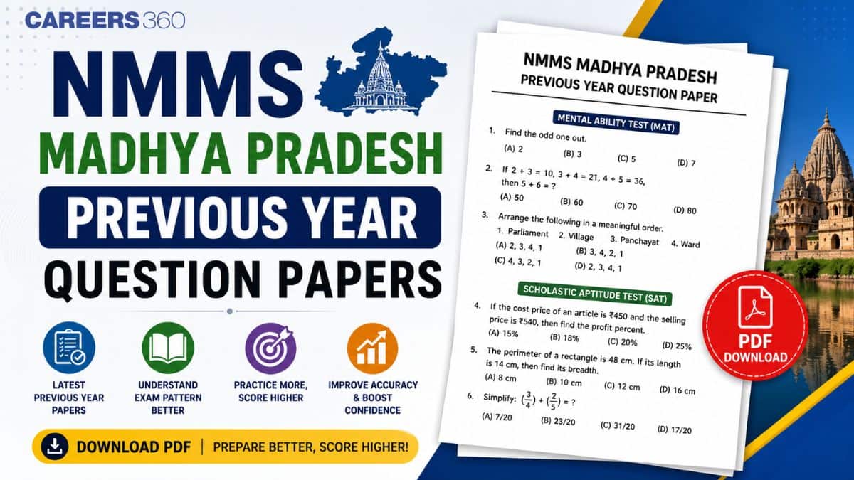 NMMS Madhya Pradesh Previous Year Question Papers PDF Download (2021-2025)